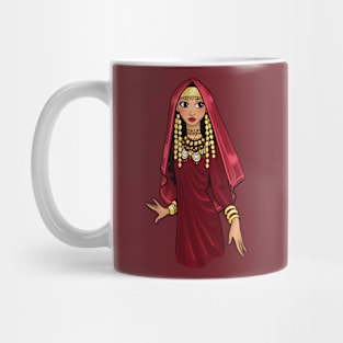 Black is Beautiful - Tunisia African Melanin Girl in traditional outfit Mug